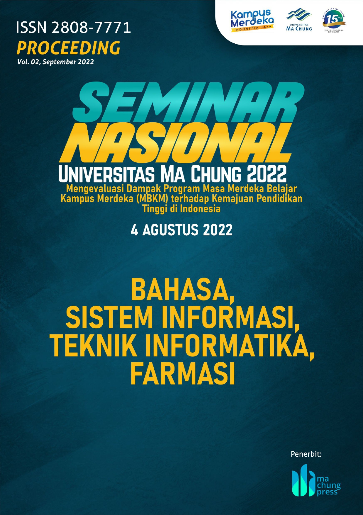 					View Vol. 2 (2022): Prosiding Seminar Nasional Universitas Ma Chung
				